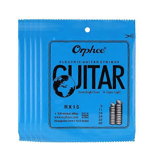 5 set Orphee electric guitar strings Nickel Plated Super Light