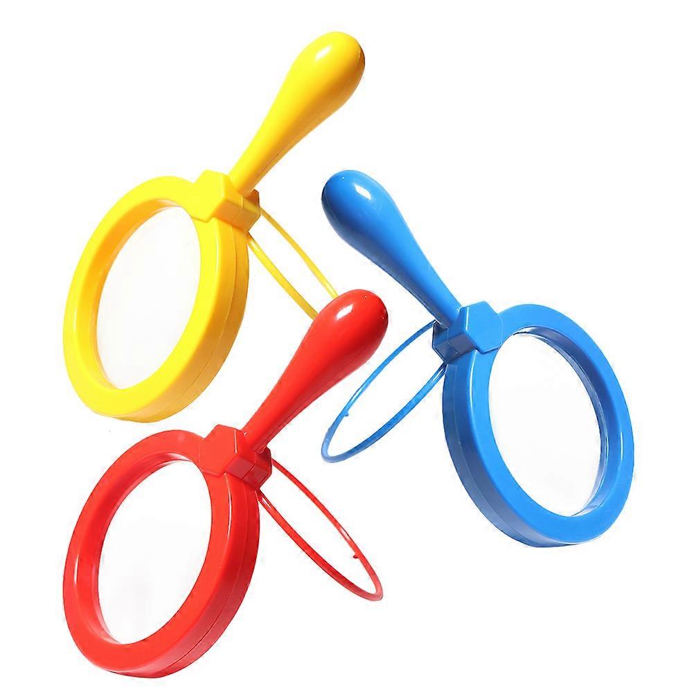 Childrens Exploration Magnifier Kids Handheld Magnifier 3.5x-5x Reading Magnifier for Books Red 3Pcs