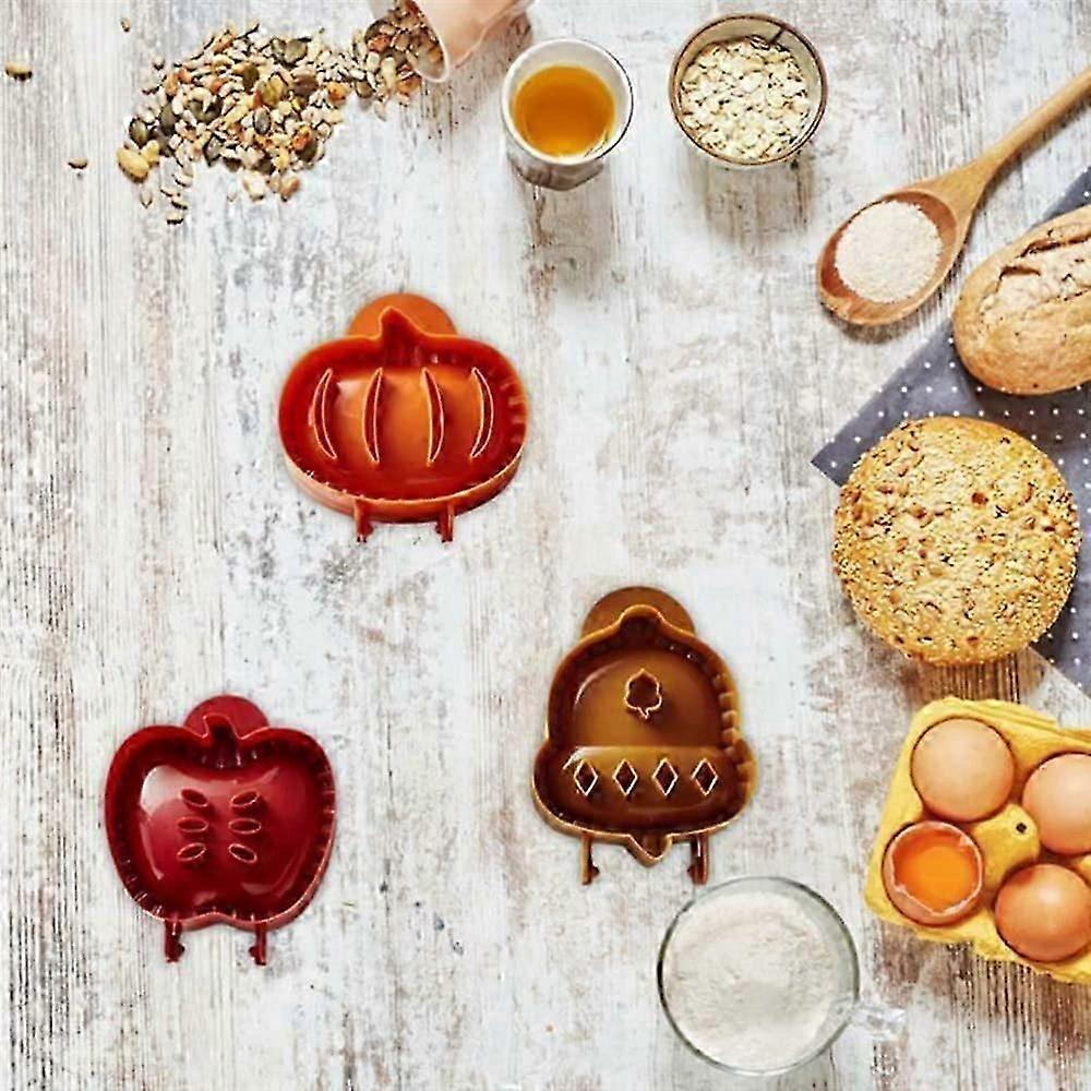 Pie Molds Set, Dumpling Maker,Fall Hand Pie Molds Apple,Acorn & Pumpkin,Dough Presser