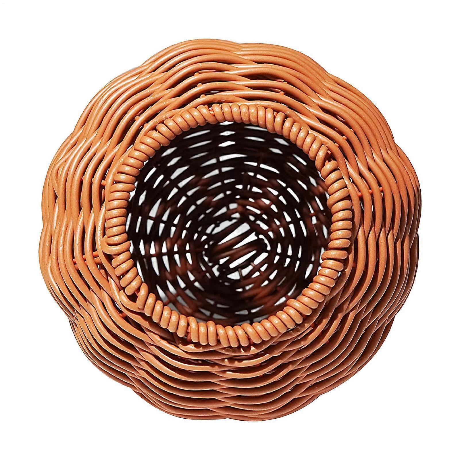 Bird Nest Hangable Imitation Rattan Parrot House 5.91 X 6.3 Handmade Artificial Nest Cozy Bird Shelter Garden Yard Decor