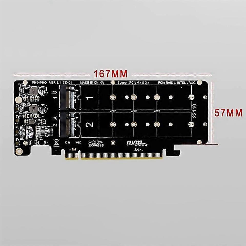 For Doublesided 4disk Nvme Card Pciex16 To M2 Mkey Nvmex4ssd