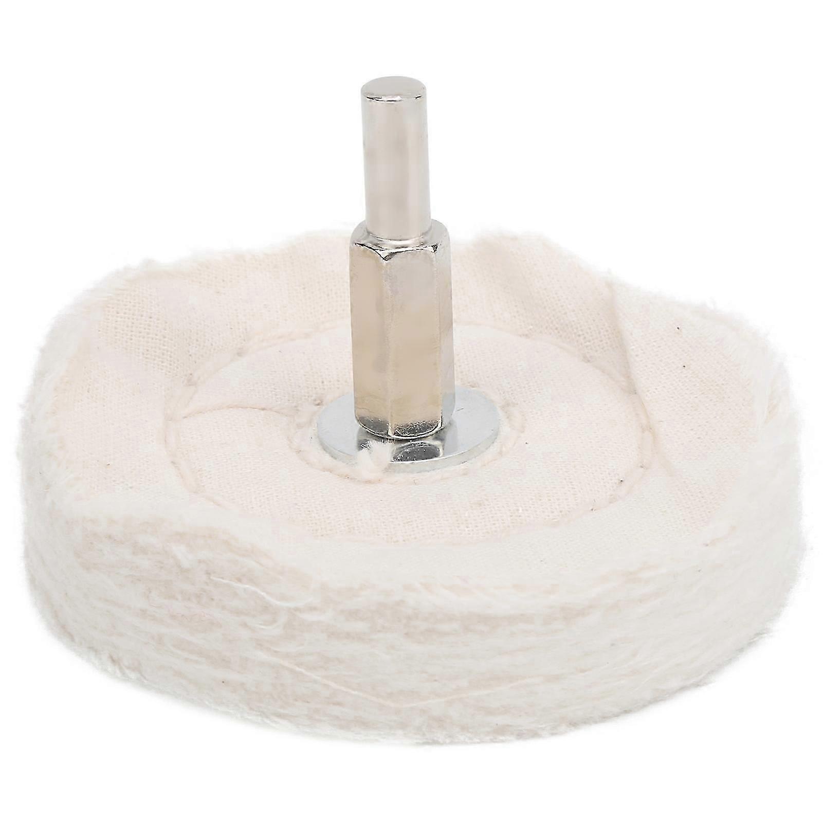 Pour Roue de polissage en tissu blanc Type plat Coton miroir Outils de meulage de surface avec poignée75mm