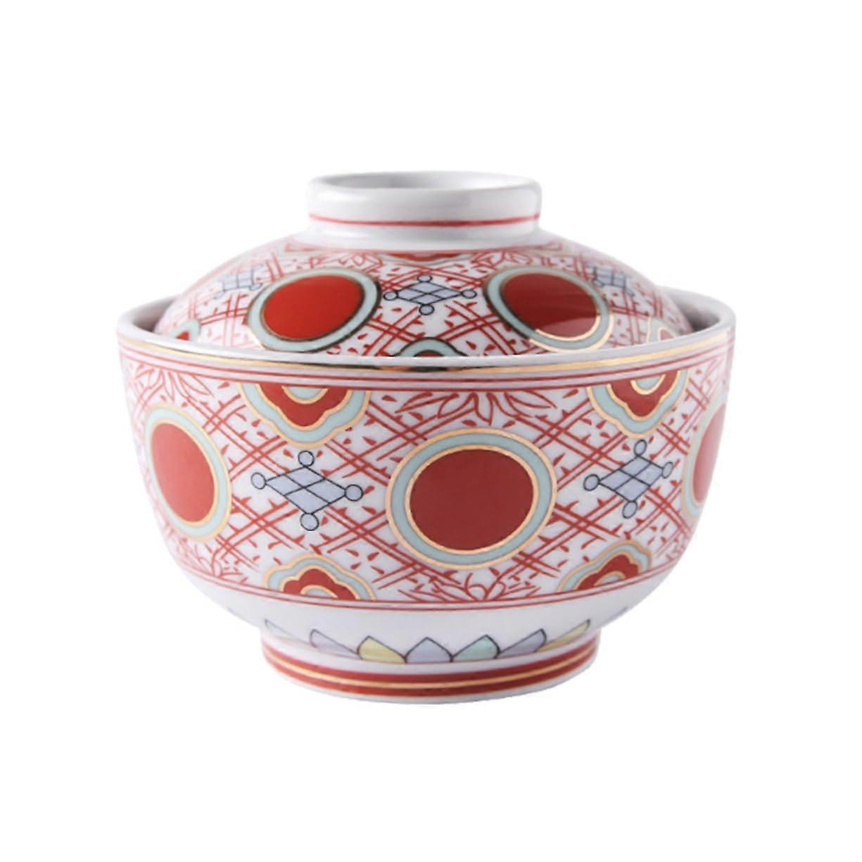 Ceramic Steaming Bowl With Lid For Steaming Eggs And Soup Serving And Dessert 1 Set Multifunction