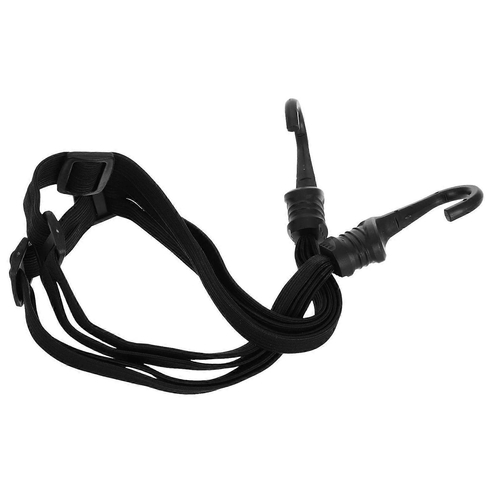 Motorcycle Helmet Rope, Elastic Bungee Cords, Adjustable Rubber Straps for Handlebar Bags and Balance Bar, Black