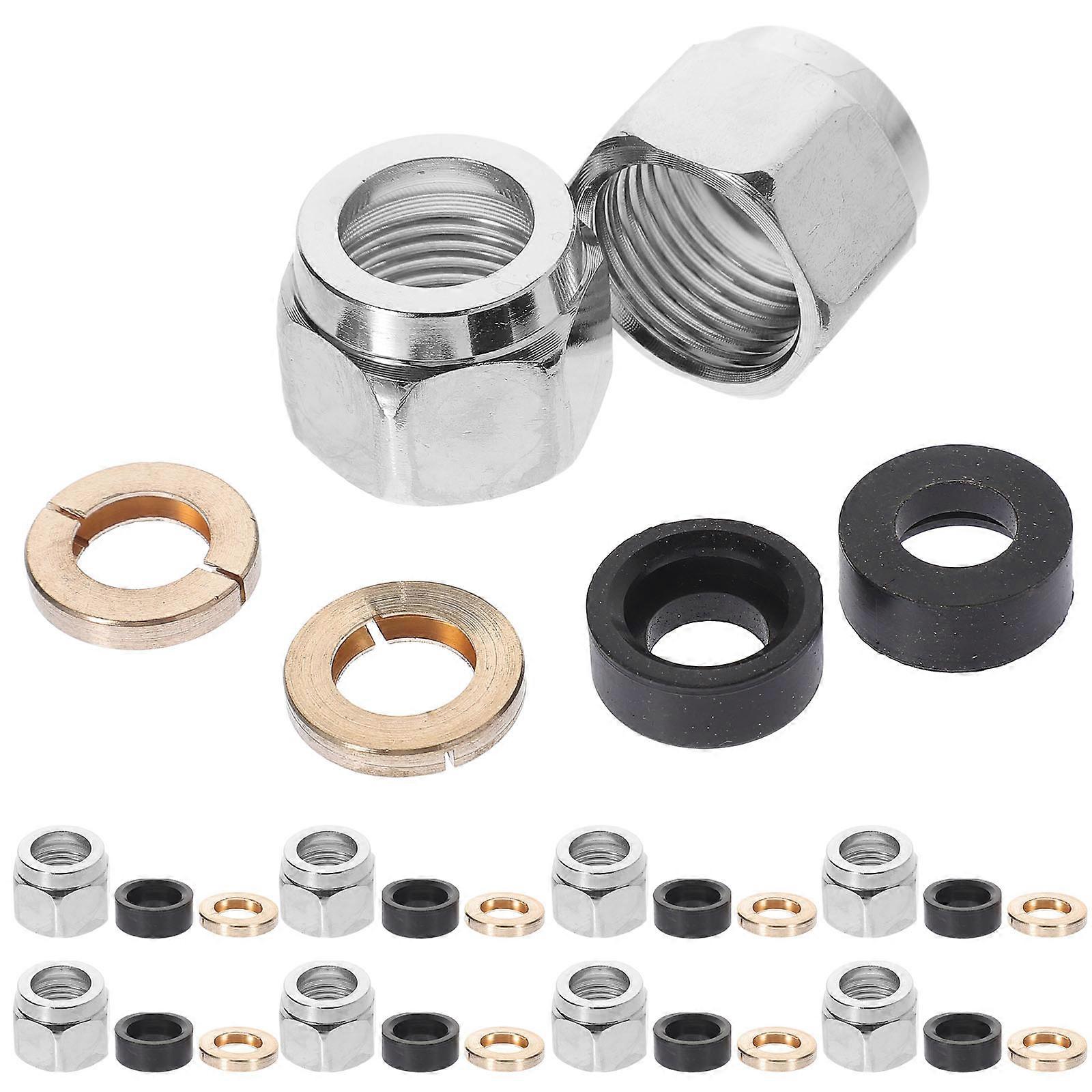 10pcs Stainless Steel Flare Nut Gas Connectors for Prevention in High Pressure Applications 1/2 Size Assorted Color