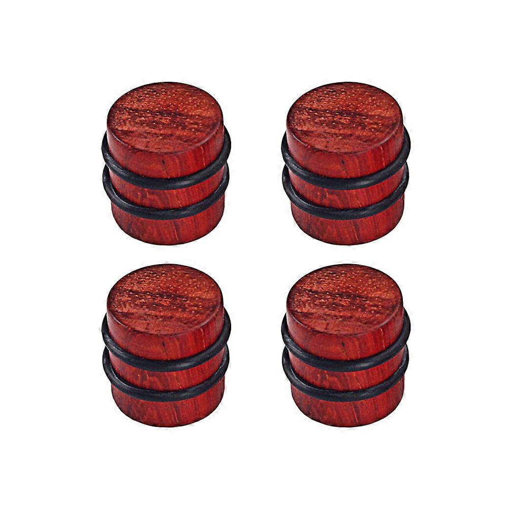 4pcs Redwood Knobs for Electric Guitar & Bass Amplifier Controls – Durable Replacement for Shaft Import & Split Shaft Pots – Essential Accessory for