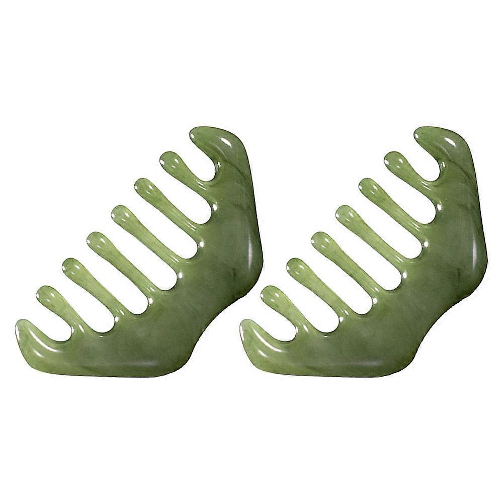 Scalp Massager 2Pcs Made Of Beeswax For Massage And Head Care Ideal For Family Use And Outdoor Activities In Green