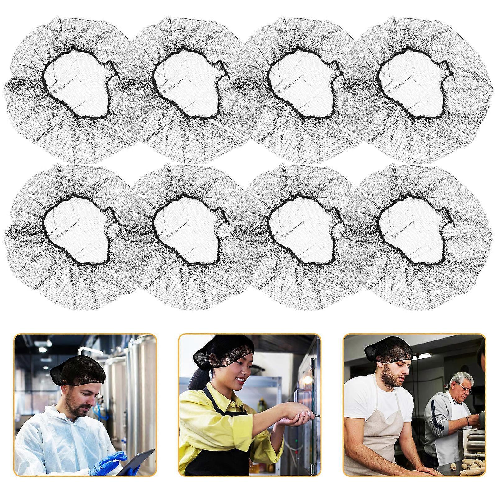100pcs Disposable Nylon Mesh Hairnets – Breathable, Comfortable Hair Caps for Home & Kitchen Use, Prevent Hair Loss, Simple & Convenient Design