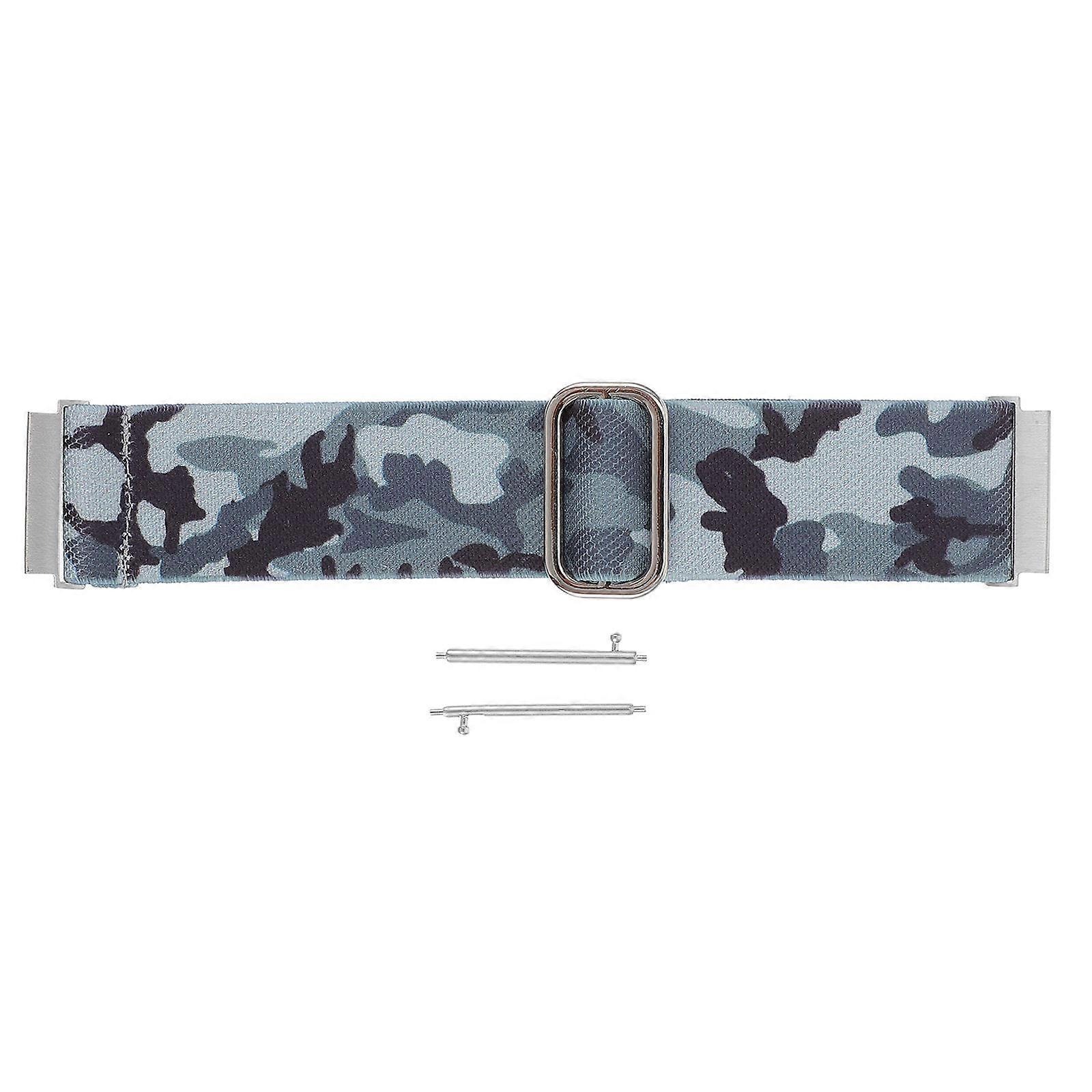Nylon Watch Strap Replacement Elastic Belt For Daily Use Grey Adjustable 1Pcs