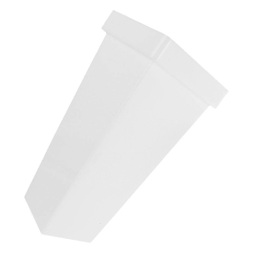 Durable PP White Flower Bucket for Storage Use Design 7.8 Inches