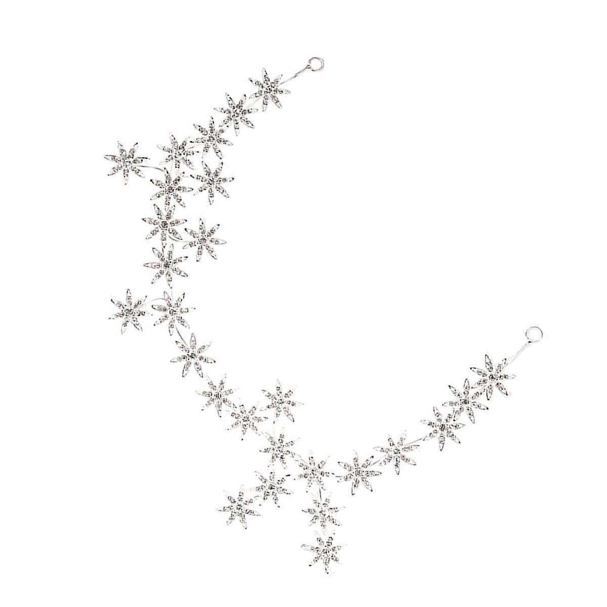 Rhinestone Hair Hoop for Women Bridal Headband with Durable Alloy Material Silver Color for Decoration 1pc