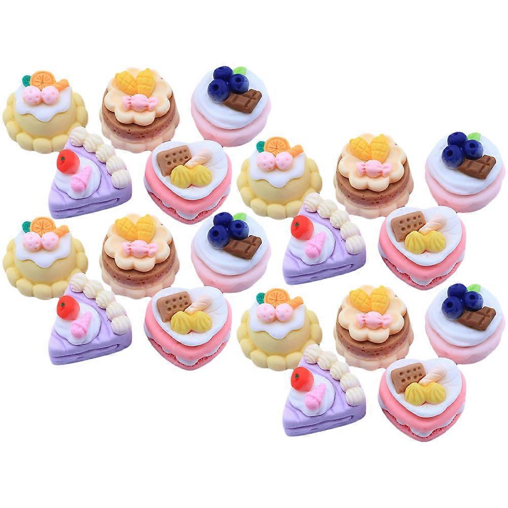 25Pcs Resin Dessert Charms for DIY Crafts Cake Hair Clips and Phone Case