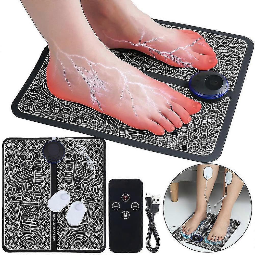 Electric Foot Massager, Ems Feet Cushion Machine Remote Control Adjustable