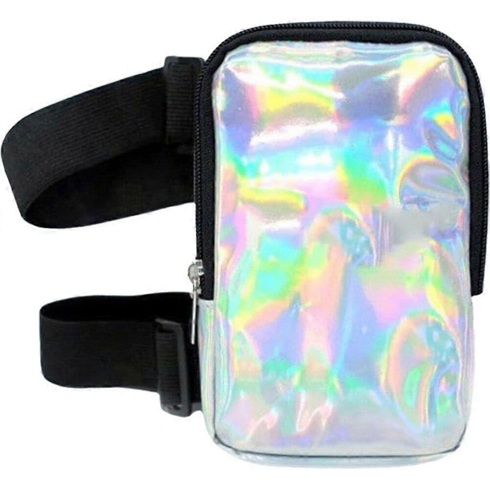 Holographic Thigh Bag for Women - Adjustable Outdoor Leg Strap Hip Bag for Hiking Sports, Stylish and Functional