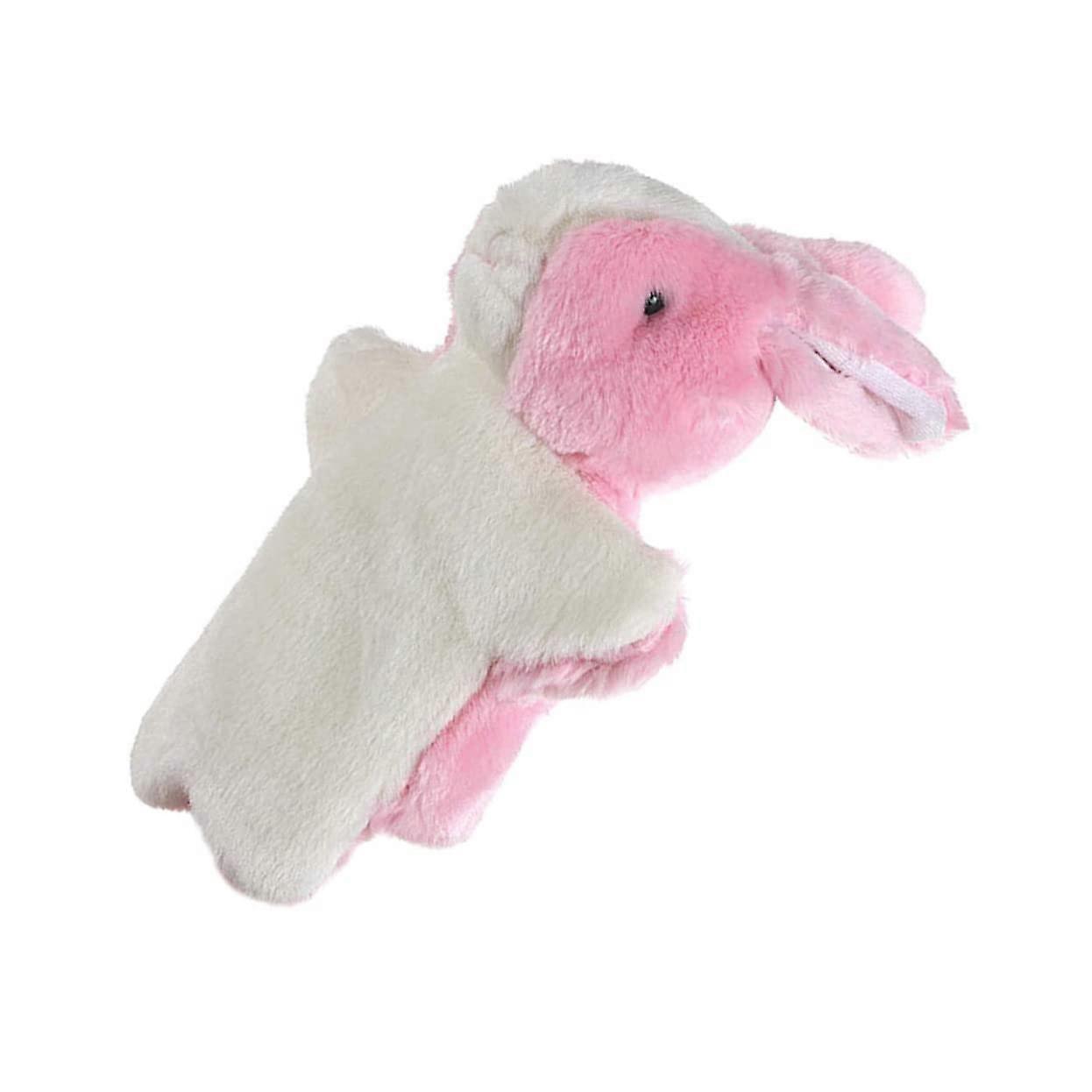 Plush Hand Puppet Bunny Soft Toy for Boys, Girls, and Toddlers, Creative Speech Development, Pink Color