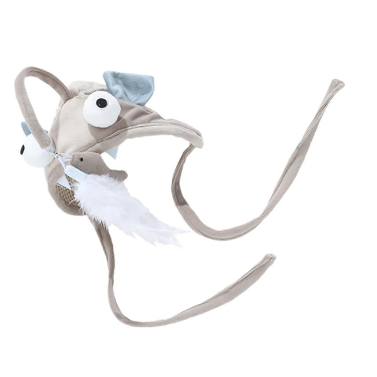 Funny Cat Toy Interactive Kitten Toy Set, Grey Polyester Cat Rod for Playful Cats, Engaging and Durable Design