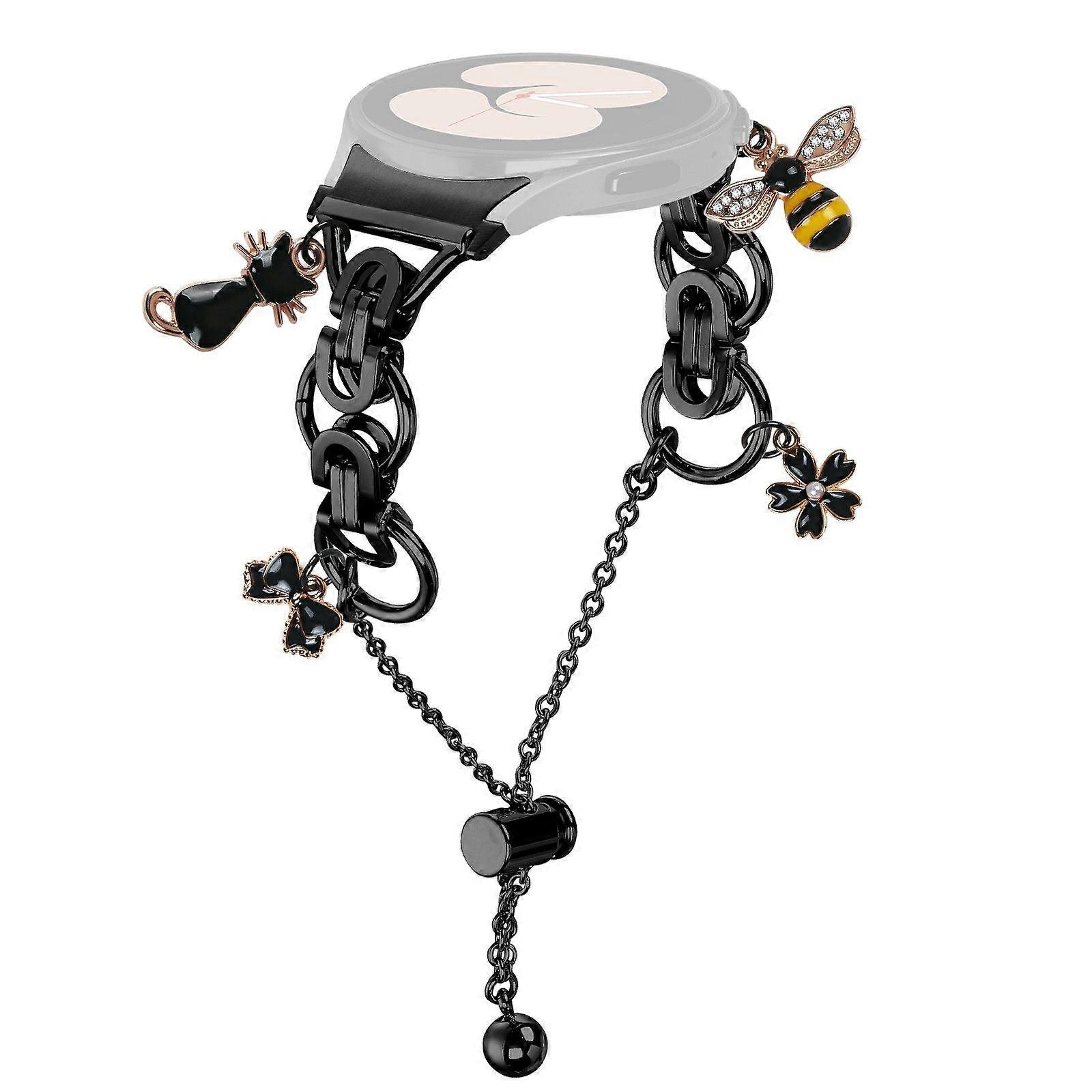 Colored Metal Strap with Quick Release Connector for Samsung Galaxy Watch7 44mm/ 40mm Single Loop Beaded Chain Watchband