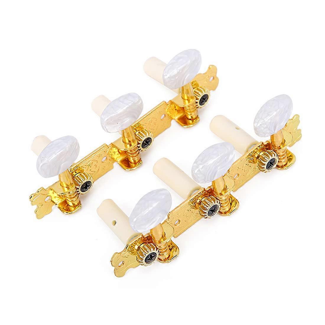 Classical Guitar Tuning Pegs 3L 3R Machine Heads for Acoustic Guitar String Replacement Parts, Durable Metal Construction