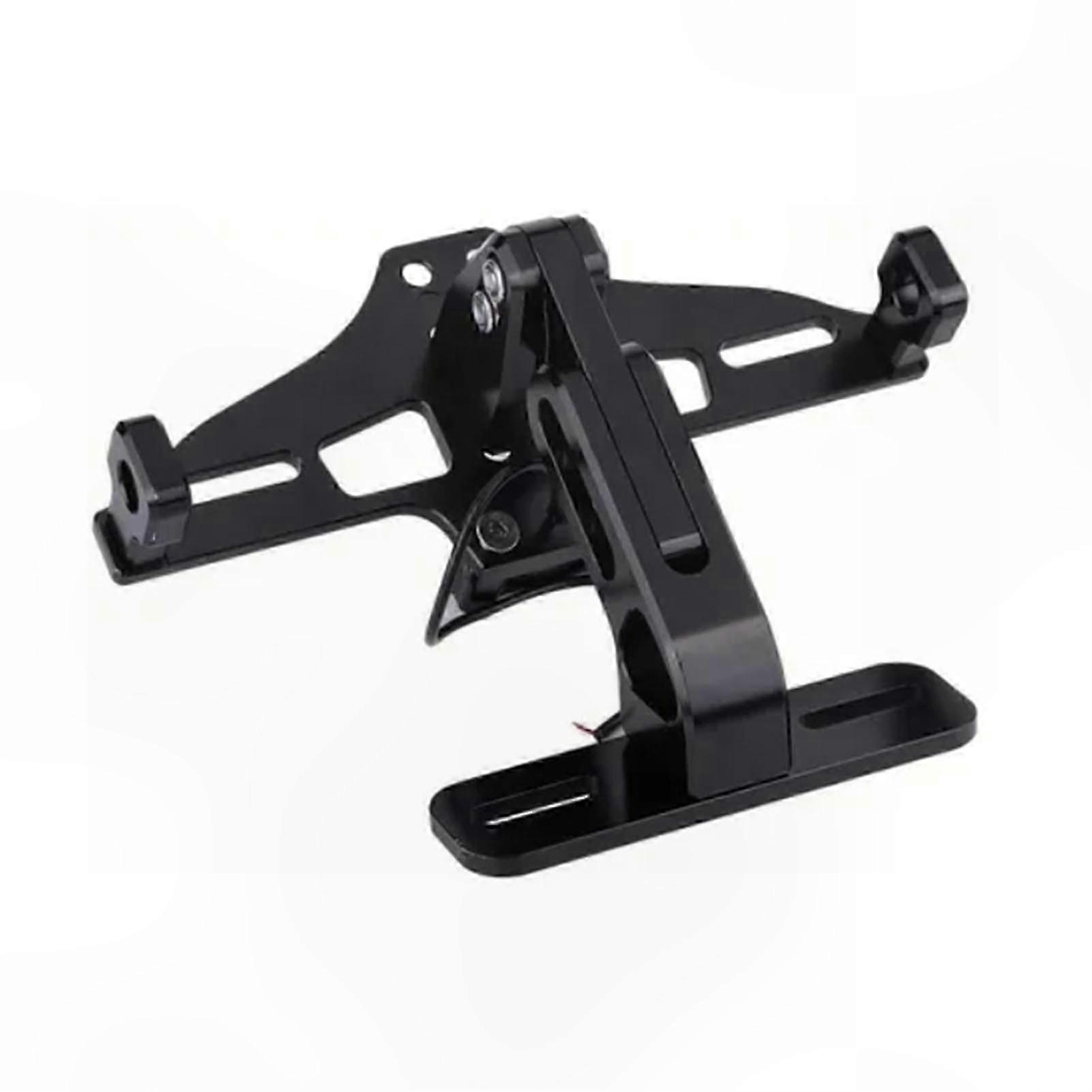 Universal Adjustable Motorcycle Plate Holder with Turn Signal Light Mount