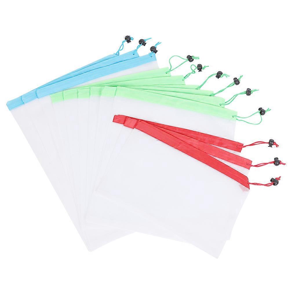 Reusable Fruit and Vegetable Bags, Lightweight, Washable, Drawstring, for Fruit Storage
