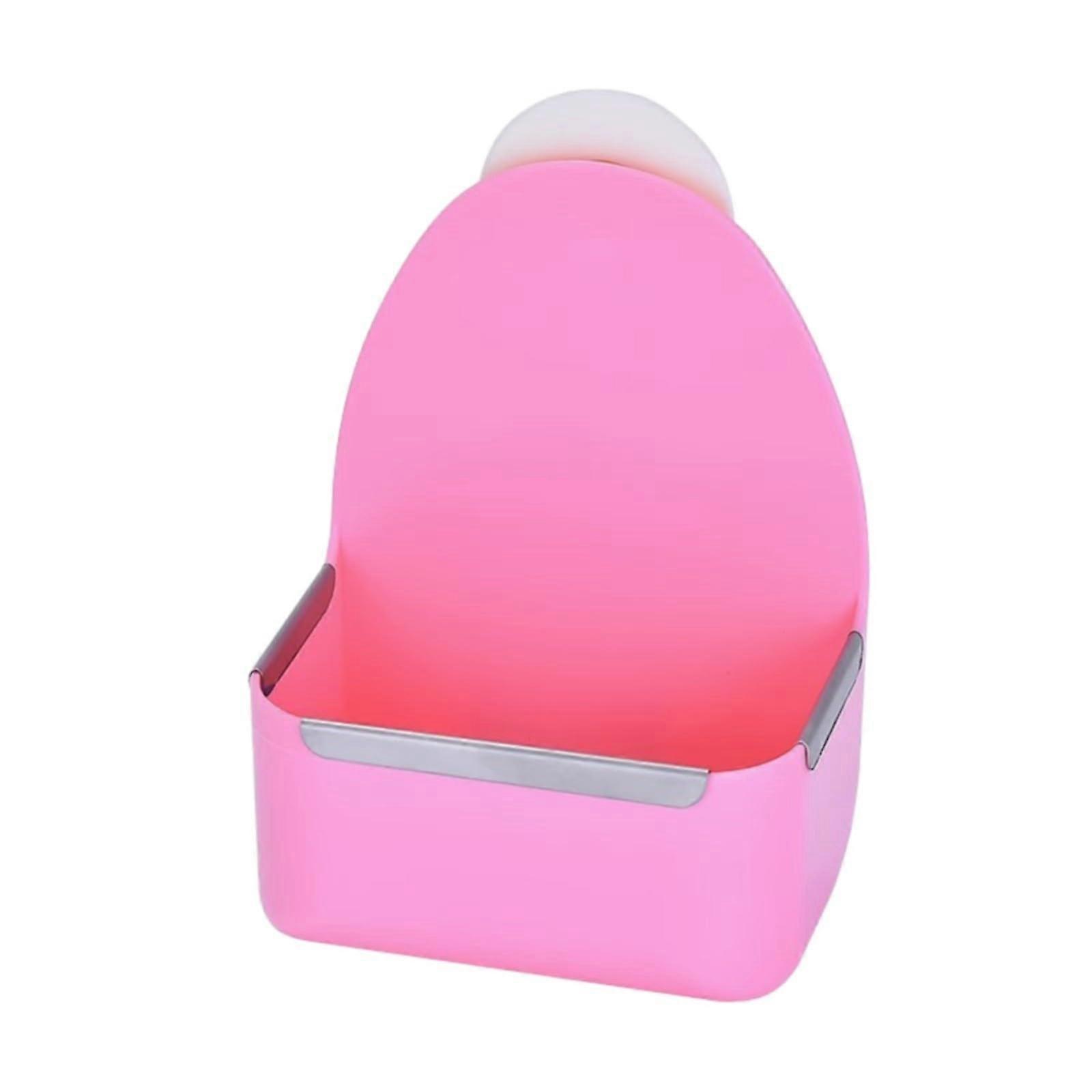 Water Bowl Cage Feeder Removable Hanging Spill-Proof Dish Feeder With Lid Pink One Size For Hamster And Ferret