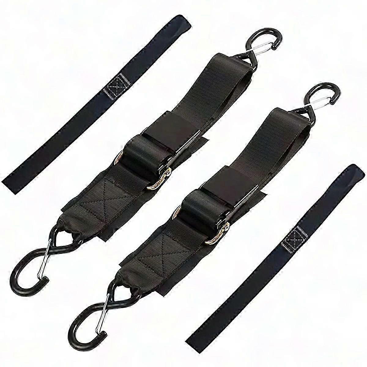 2-Pack Boat Trailer Tie-Down Straps, 2in x 4Ft Adjustable with Buckle for Secure Transport