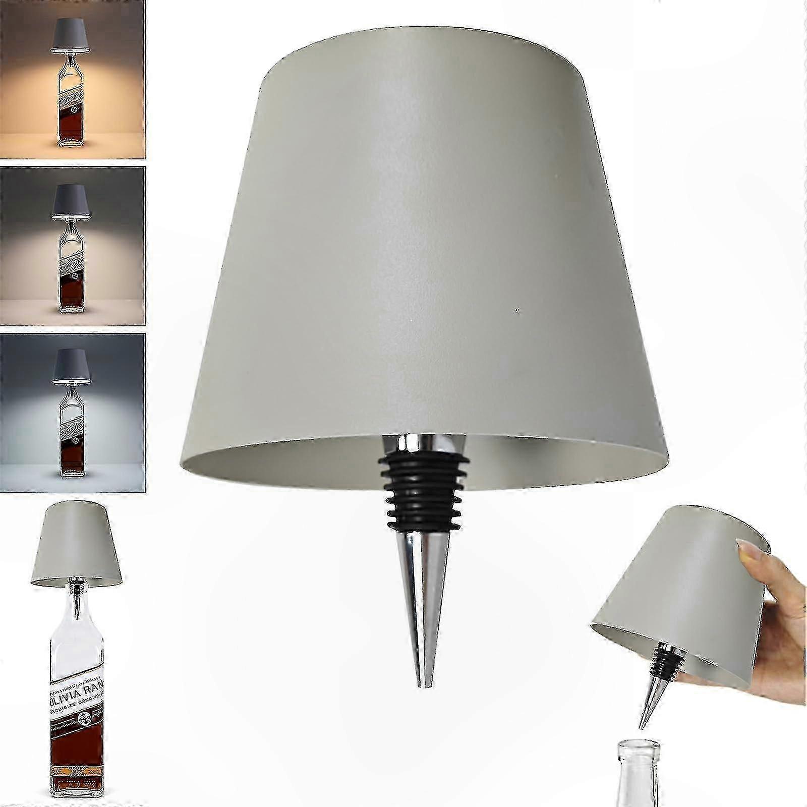 Rechargeable LED Bottle Lamp with 3 Color Options for Bars and Restaurants