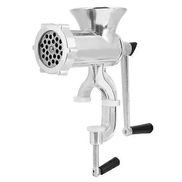 Manual meat grinder, silver model, can grind meat for making sausages