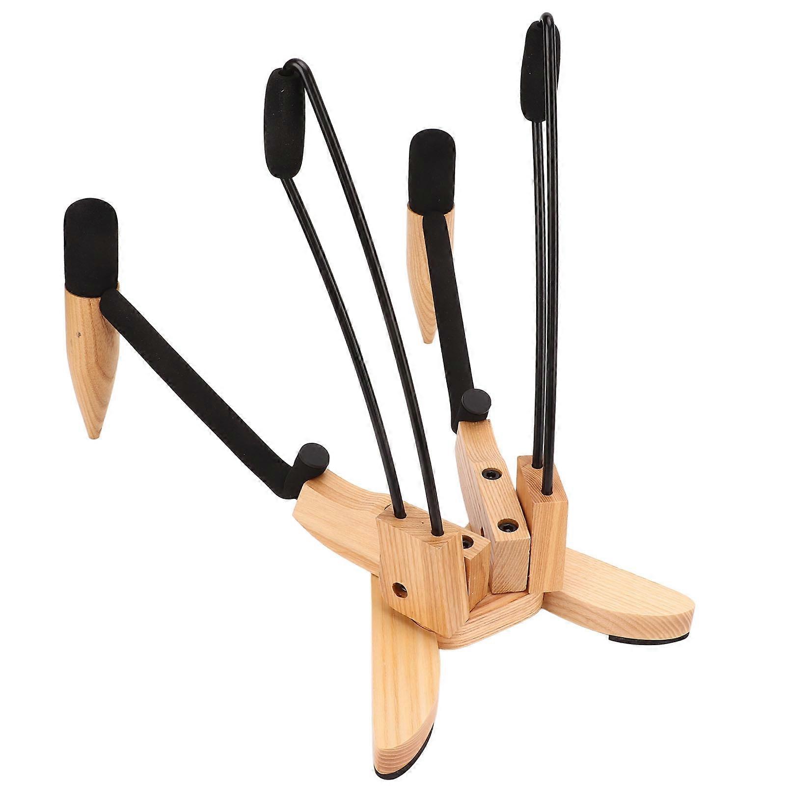Foldable Ashtree Wood Guitar Stand with EVA Pad, Portable