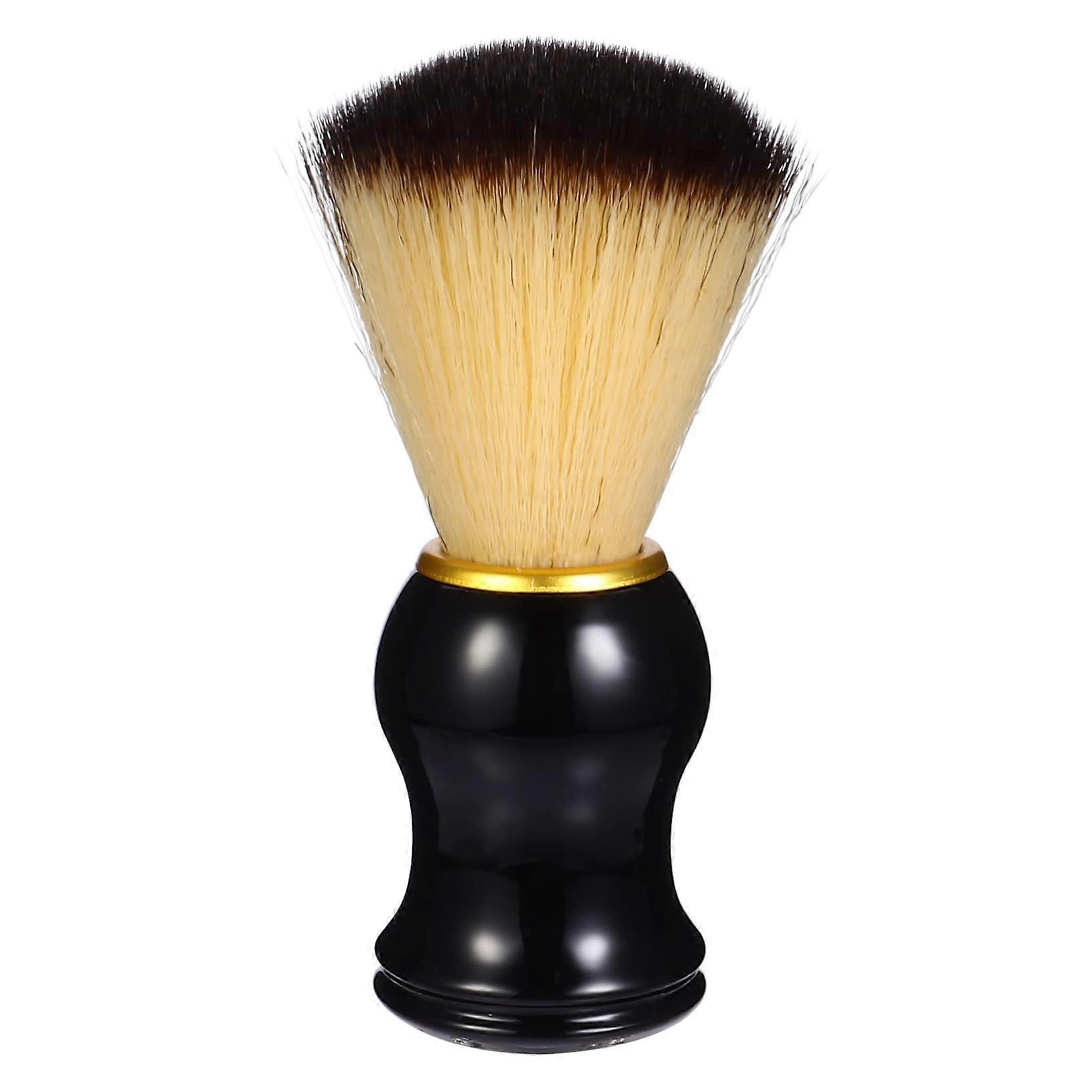 TwoColor Foaming Shaving Brush with Wooden Handle for Men's Wet Shave and Beard Care
