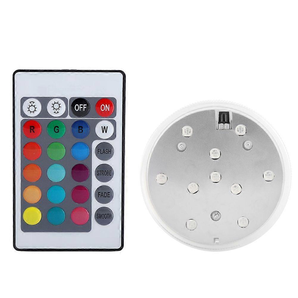 Colorful Waterproof Submersible LED Vase Base Light with Remote Control