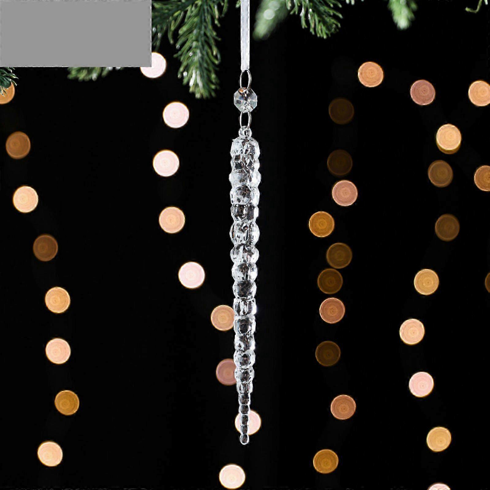 Christmas Tree Decoration Ornaments: Hanging Snowflake Sets with Crystal Line for Festive Winter Trees