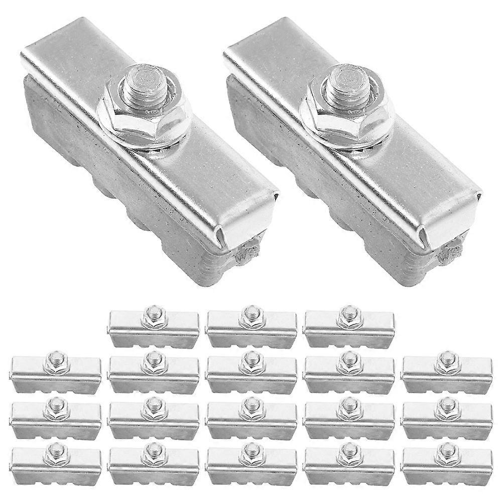 Mountain Bike Disc Brake Pads 20Pcs Durable Rubber Metal Brake Pads For Bicycle 4.00X2.50X1.00cm Easy-to-Install Low Noise Functionality