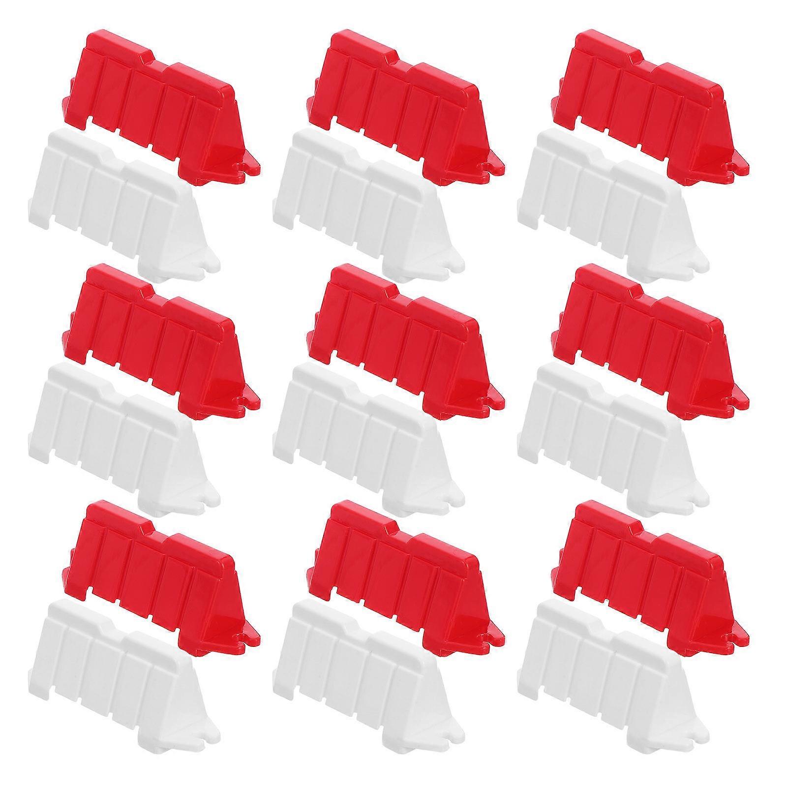 Miniature Traffic Barrier Toy Field Fence for Track 50Pcs