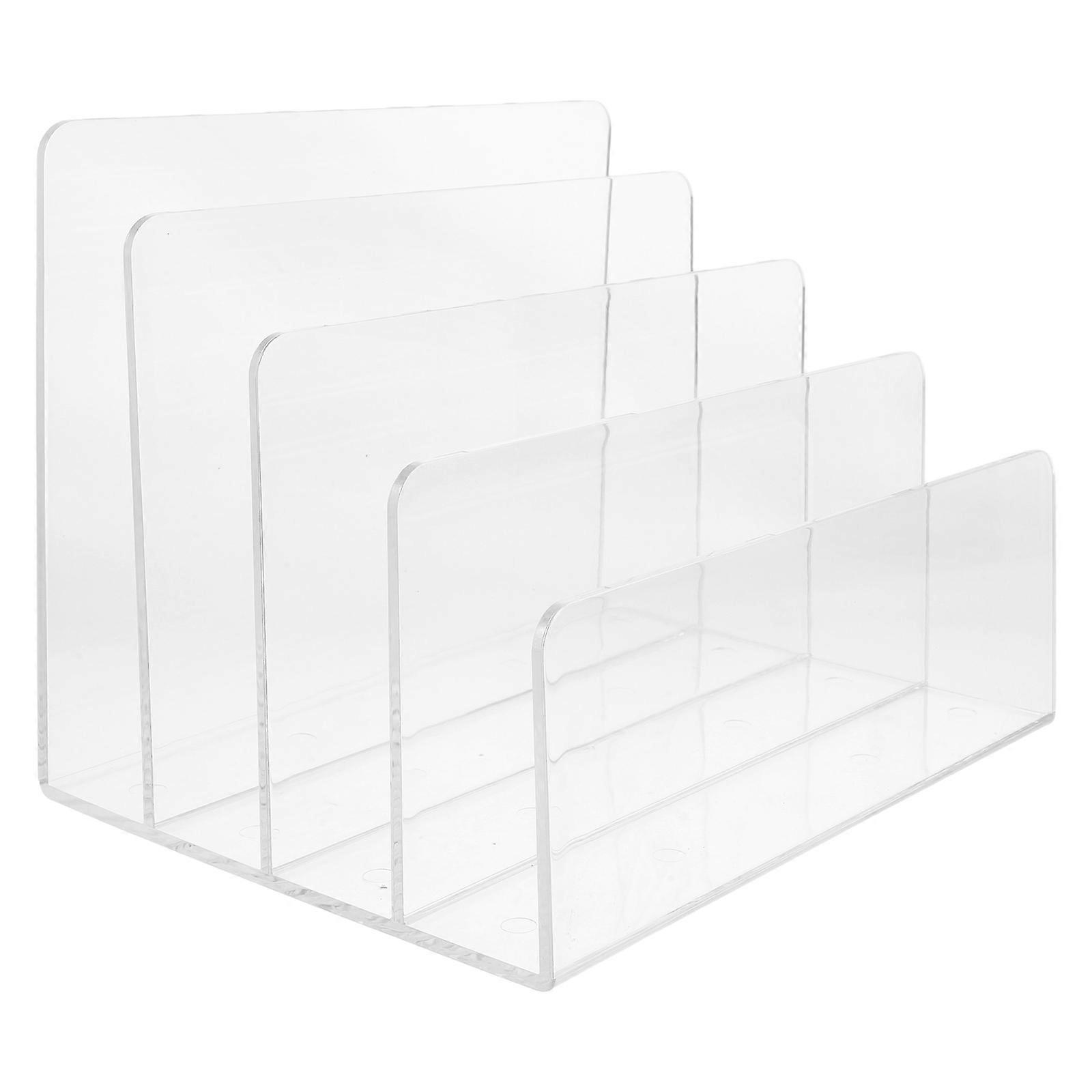 Acrylic File Organizer Desk Organizer Office Use Home Office Transparent Acrylic File Storage Document Organization 1Pack
