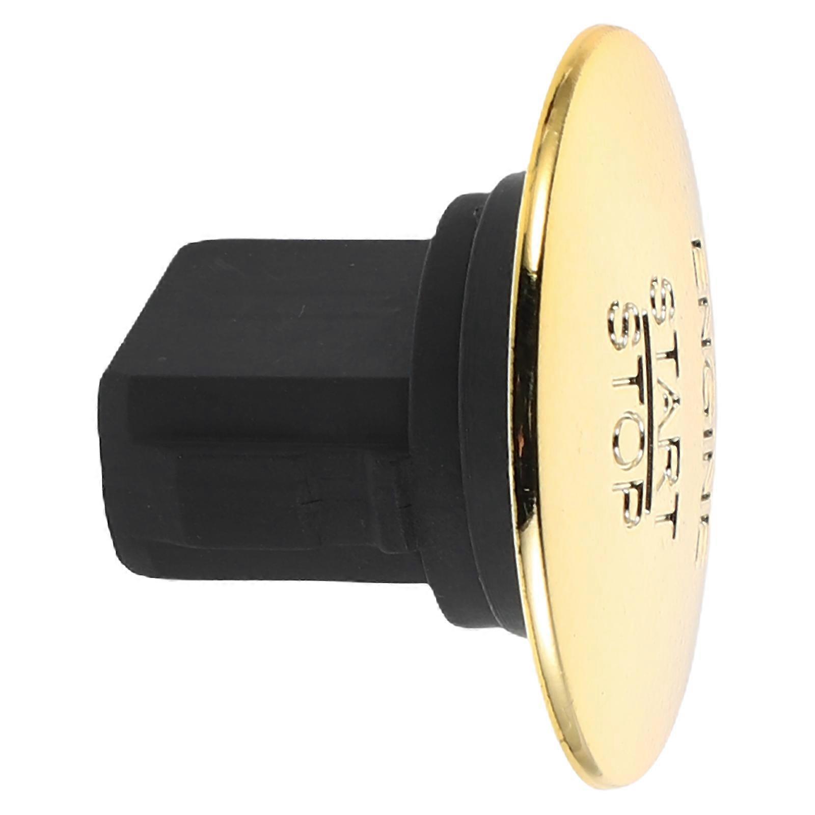 Engine Start Switch Automotive Replacement Parts Plastic Golden Round for Engine Start Stop 1Set