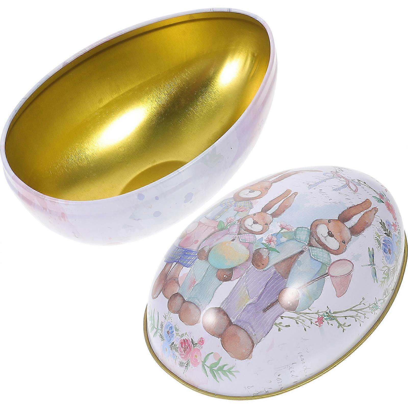 Candy Tin With Lid Tinplate Material Multi Color 11.00X7.00X6.50CM Easter Party 1Pack