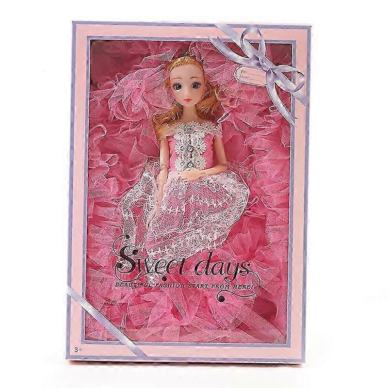 Stor bröllopsklänning prinsessa docka leksak present set julklapp