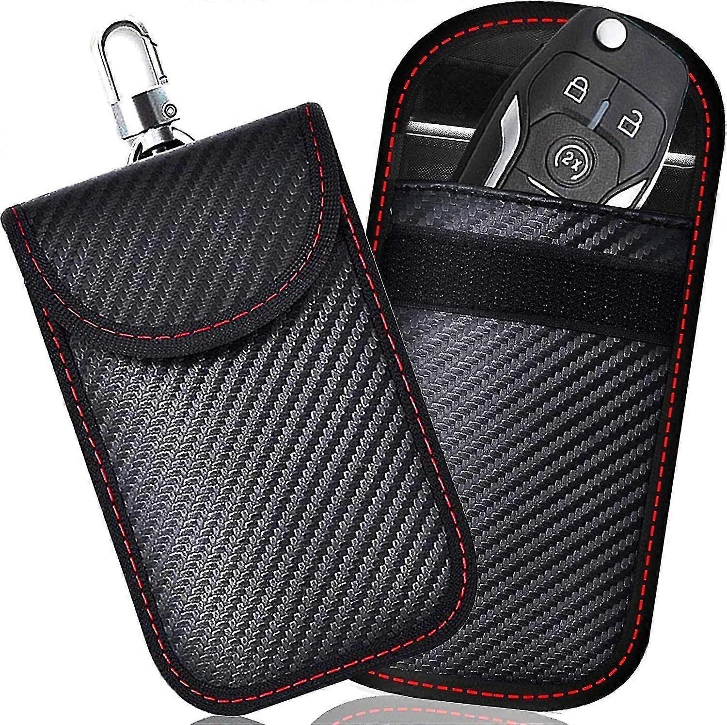 Faraday Key Fob Protector (2 Pack) Faraday Bags Car Key Signal Blocking, Car Security Prot
