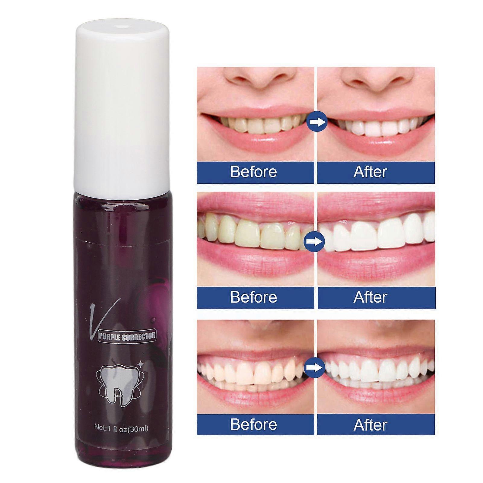 30ml Purple Shampoo Toothpaste Stain Removal Color Correcting Whitening Brighten Foam Toothpaste
