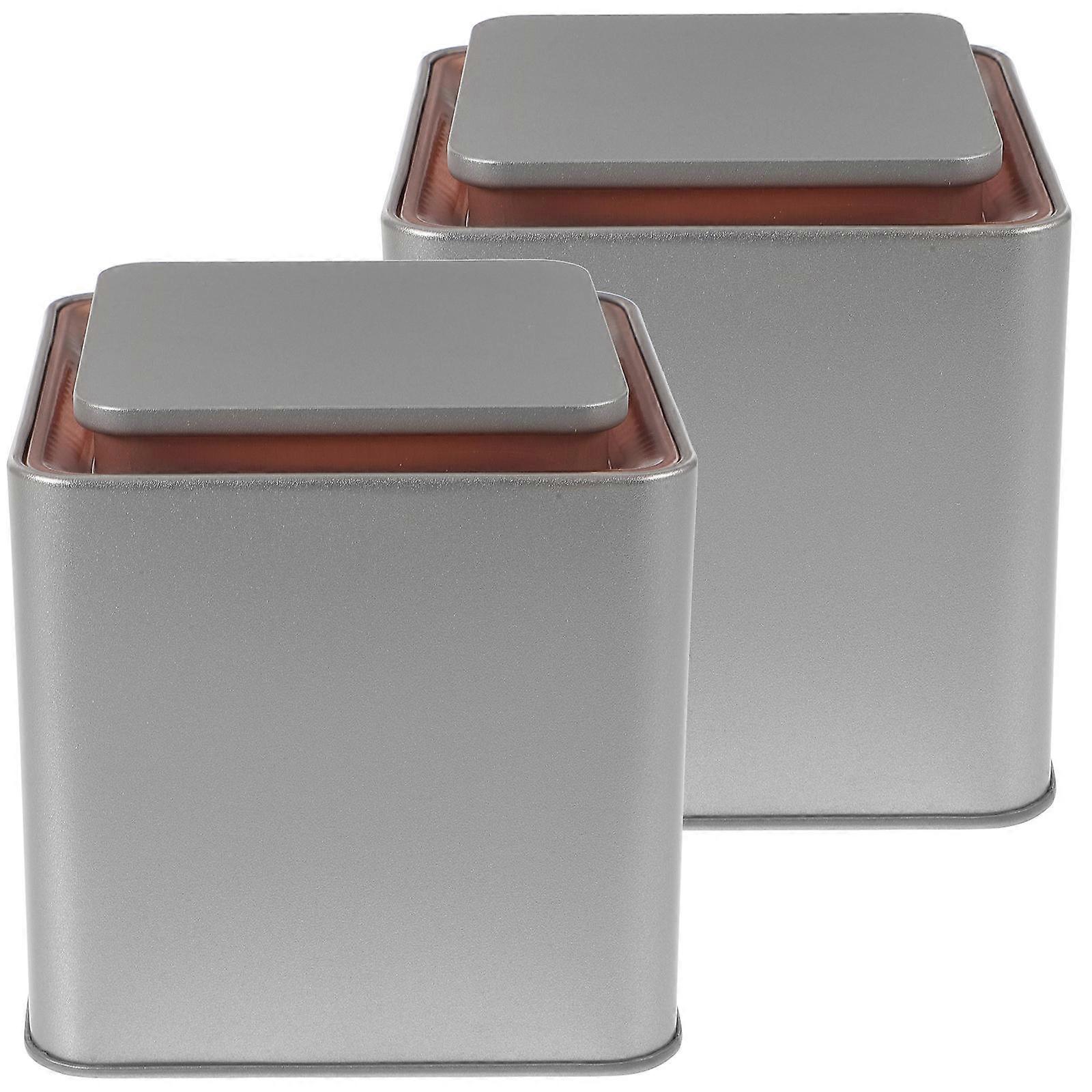 Storage Tinplate Tea Containers 6Pcs Golden with Wear Resistant Material