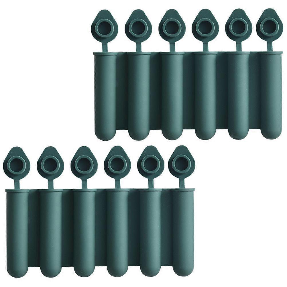 Silicone Ice Cube Tray 10 Pcs No-Spill Ice Stick Mould Suitable For Daily Drinks Home Kitchen Green Color Perfect For Housewarming Gifts