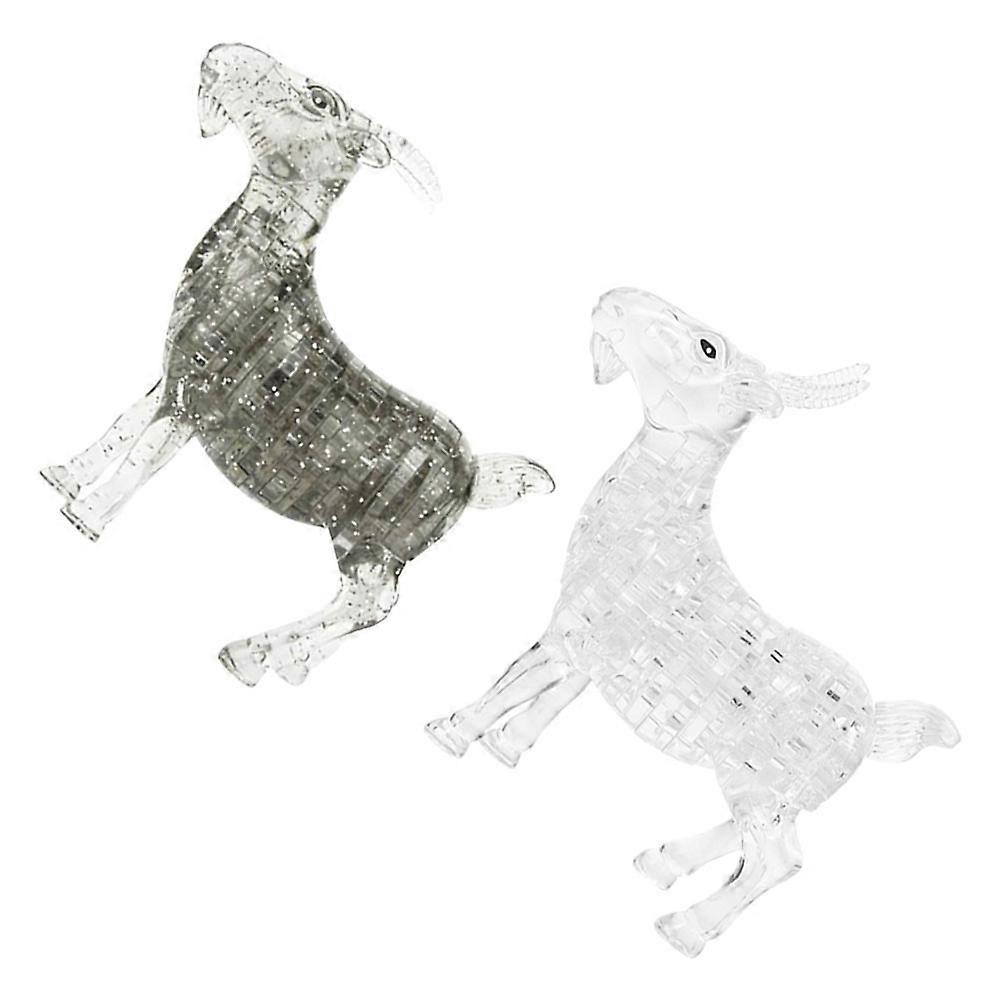 Small Plastic Goat Statues 3D Puzzle for DIY with 6Pcs Figurines