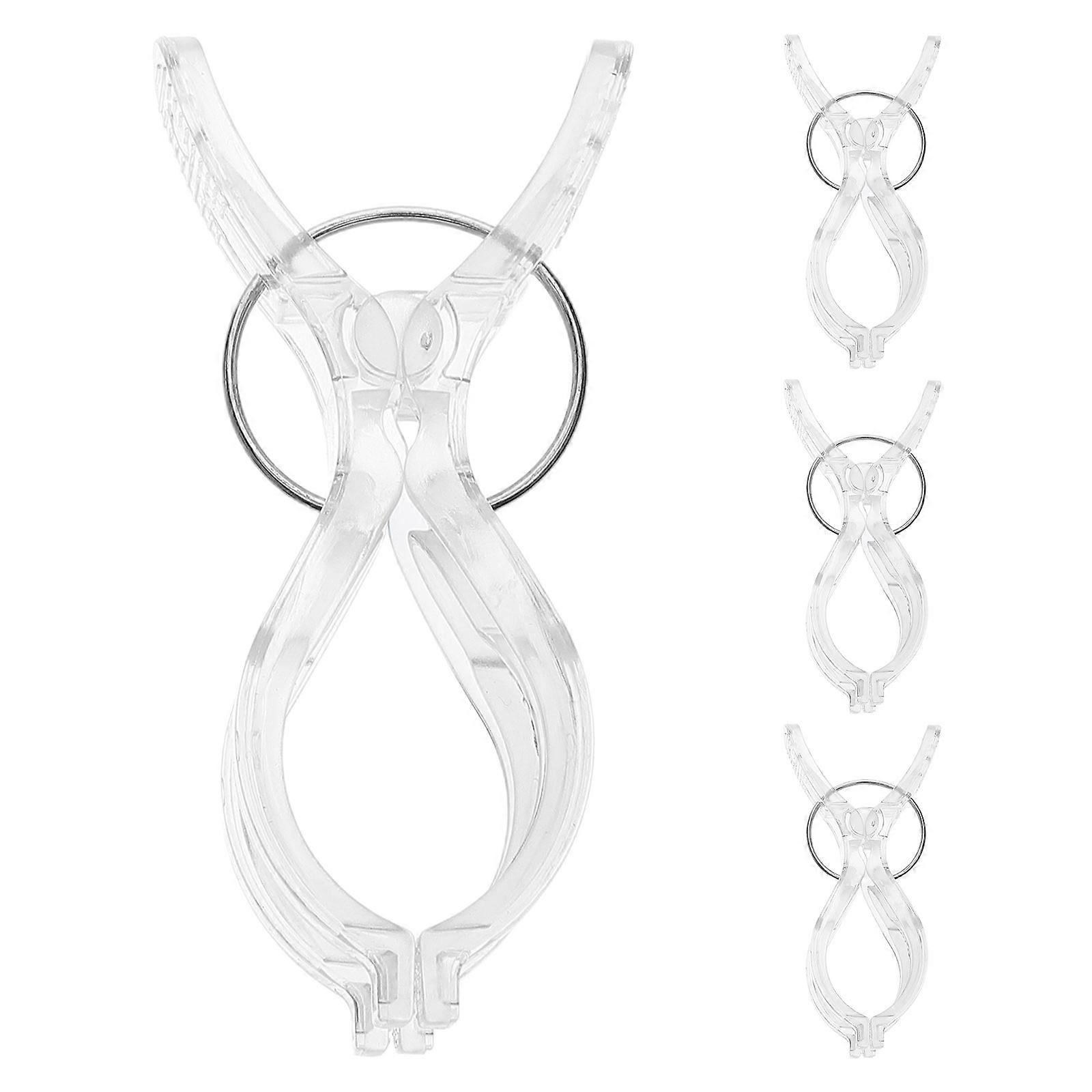 12Pcs Transparent Towel Clips for Kitchen and Bathroom Use