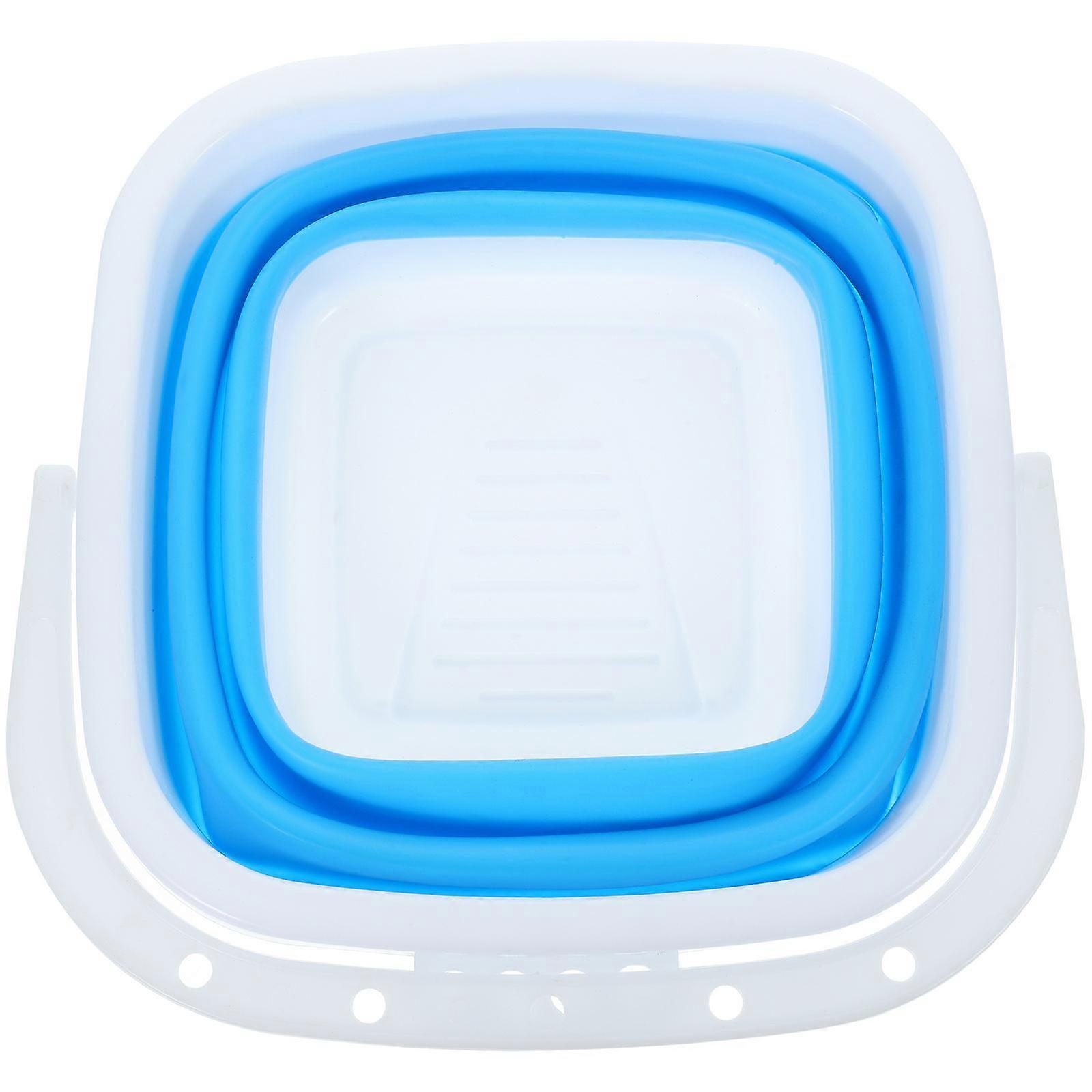 Cleaning Bucket Foldable Thickened Silicone Brush Washing Barrel Practical Handle Design Perfect For Home School Outdoor Use 2Pcs