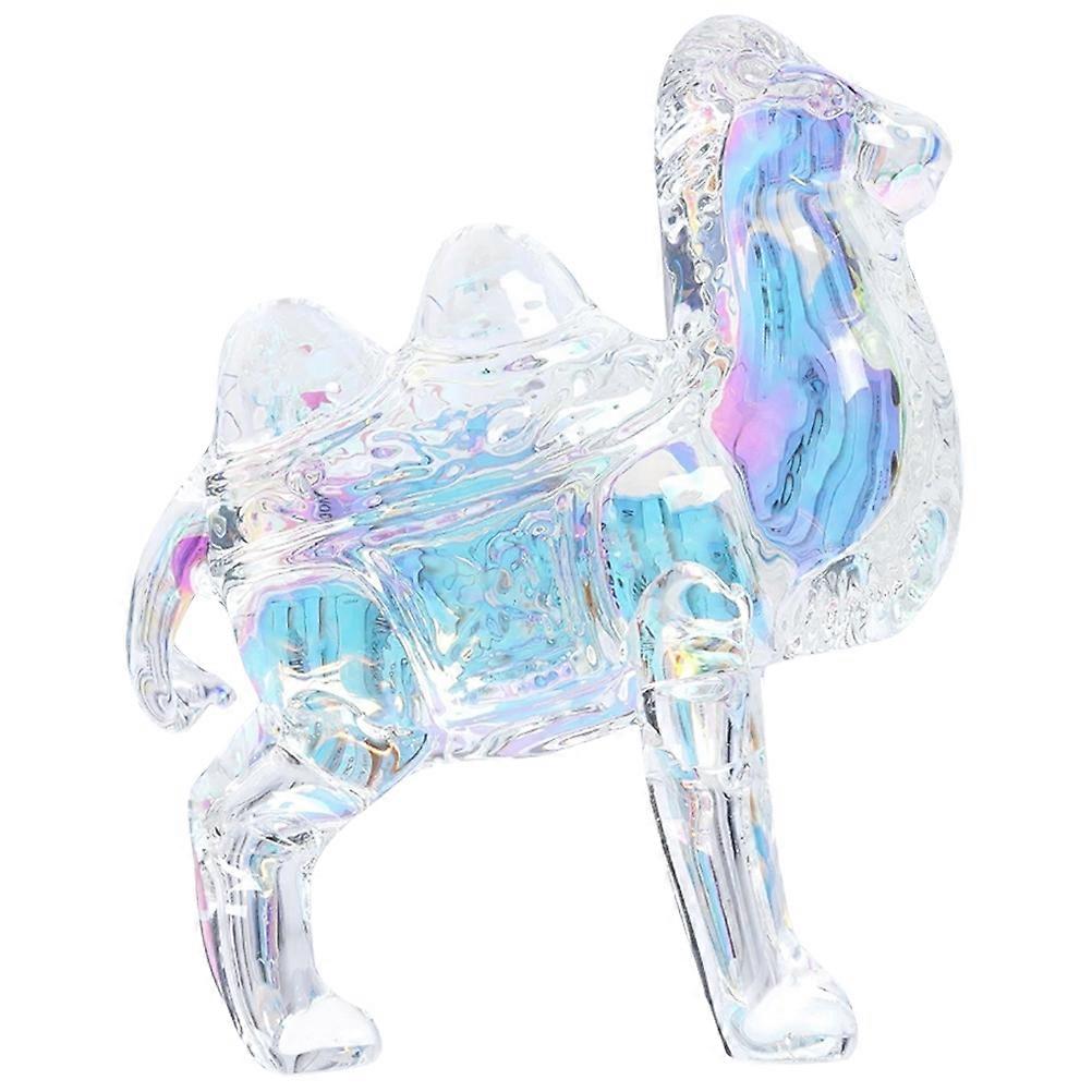 Decorative Figurines Camel Statue Interior Home Decoration Crystal Material 1Set