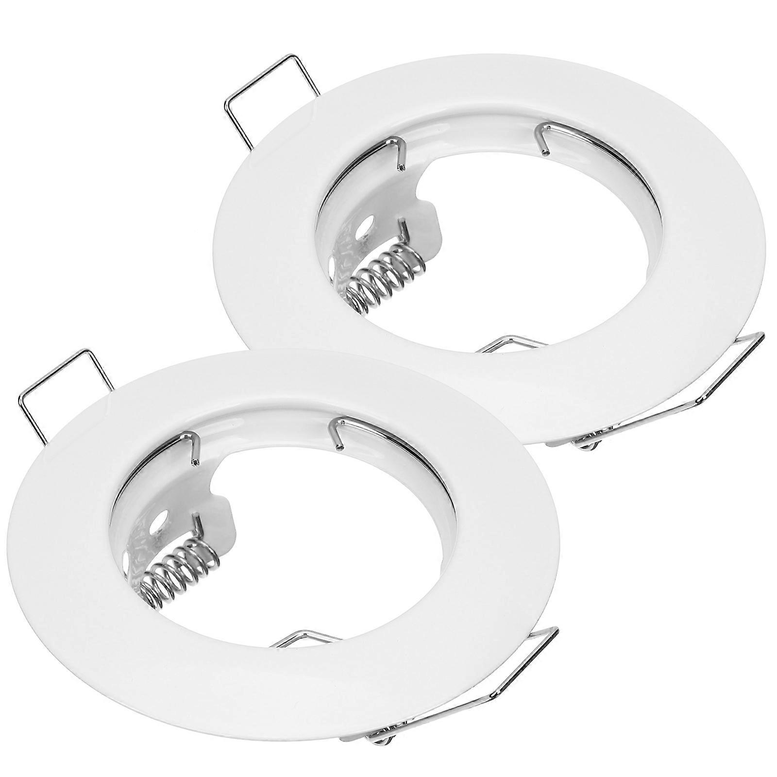 Can Trim Recessed Lighting Trim White Circular For Kitchen Ceiling Installation 2Pcs