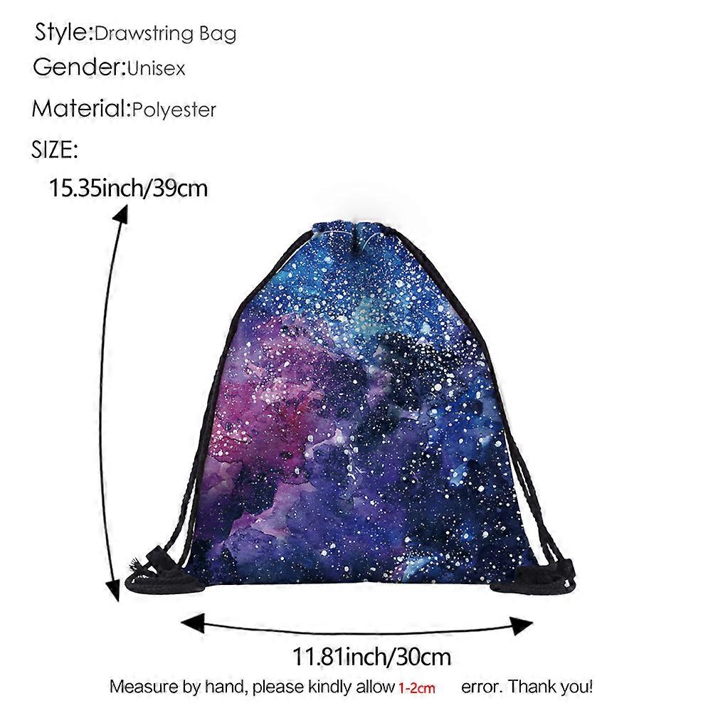 2Pcs Sky Drawstring Backpack for Storage Portable Cosmetic Storage Bag