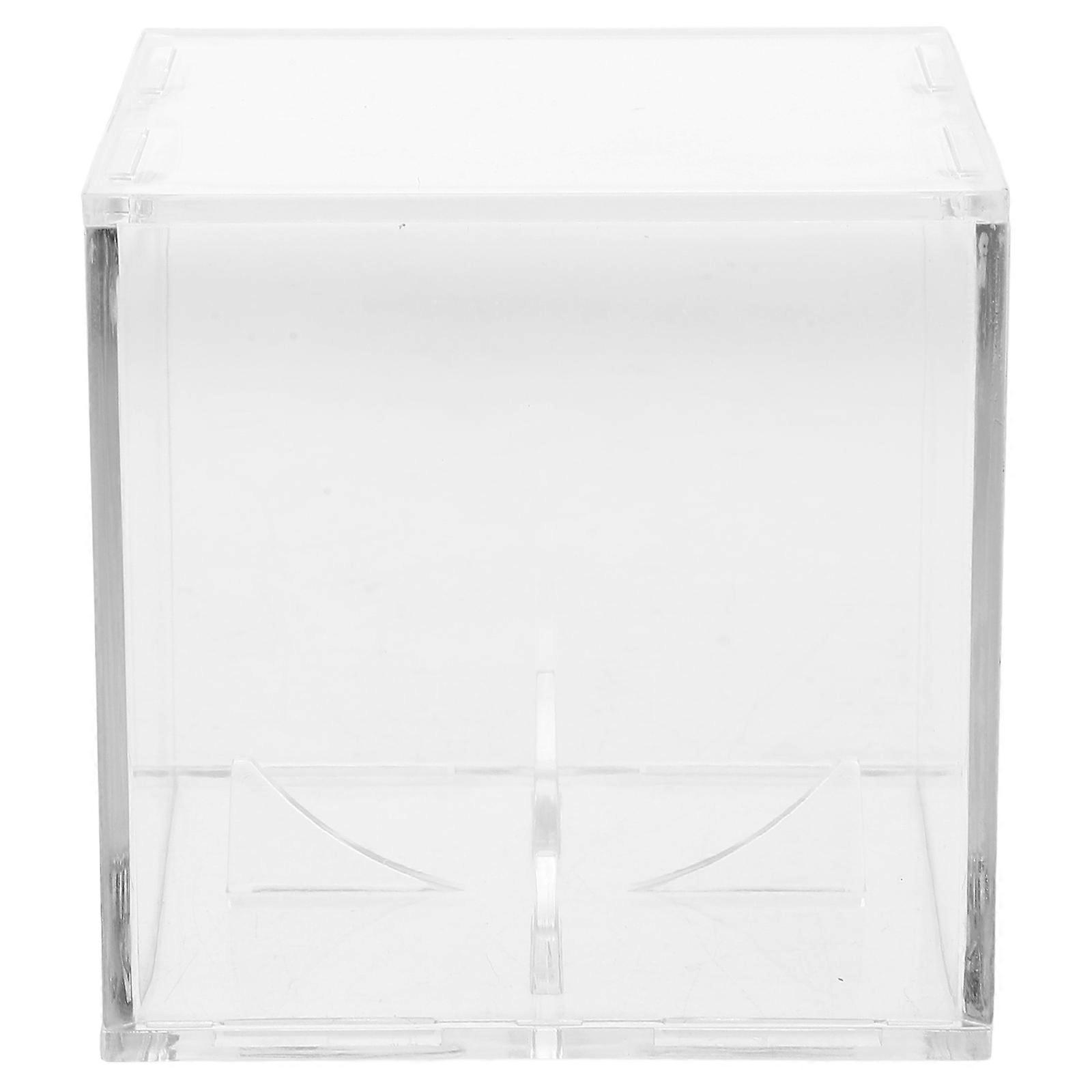 Acrylic Baseball Display Case Clear Holder for Storage 5Pcs Transparent