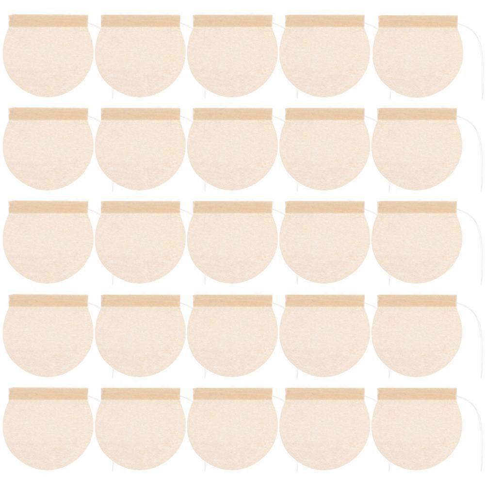Round Tea Filter Bags for Loose Tea 200Pcs Empty Disposable Drawstring Bags